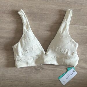 Seafolly printed creamy white top
